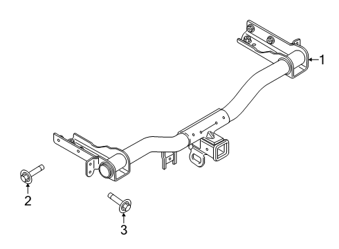 2022 Ford Edge Trailer Hitch Components Diagram