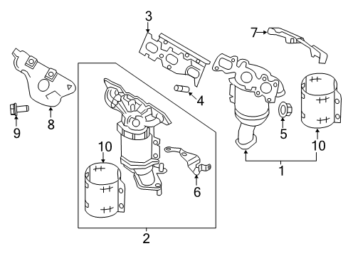 2013 Lincoln MKZ Converter Shield Diagram for DG9Z-5E258-A