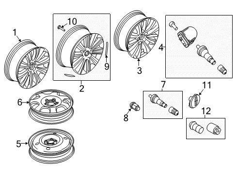 2017 Lincoln MKX Wheels Diagram