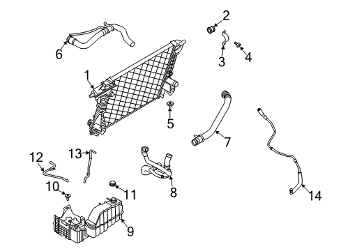 2022 Ford F-350 Super Duty Radiator & Components Diagram 4 - Thumbnail