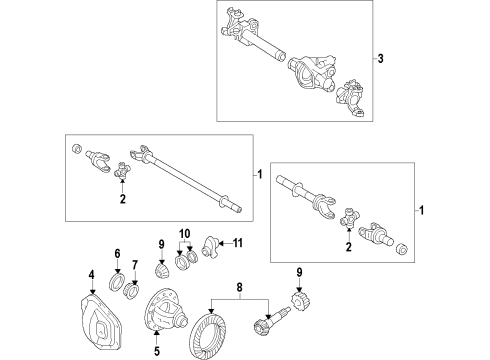 2014 Ford F-250 Super Duty Front Axle, Axle Shafts & Joints, Differential, Drive Axles, Propeller Shaft Diagram