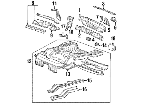 1997 Mercury Mystique Mount Bracket, Rear Passenger Side Diagram for F5RZ13A418A