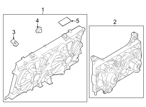 2023 Ford F-150 Fan Assembly Diagram for ML3Z-8C607-G