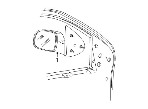 2006 Ford Freestar Mirror Assembly, Outer Driver Side Diagram for 6F2Z17683AB