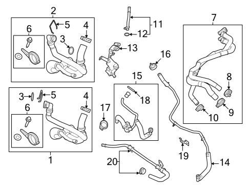 2023 Ford F-250 Super Duty Heater Core & Control Valve Diagram