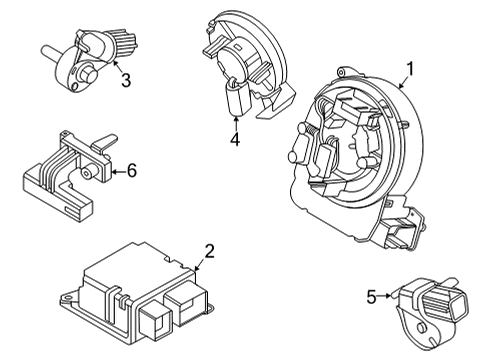 2022 Ford Mustang Mach-E Air Bag Components Diagram