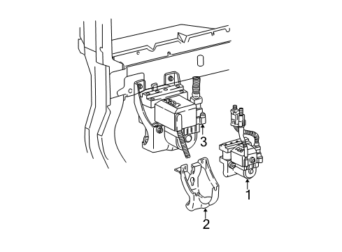 2001 Ford Mustang ABS Components, Electrical Diagram