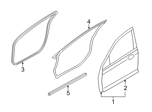 2010 Mercury Milan Front Door, Body Diagram 2 - Thumbnail