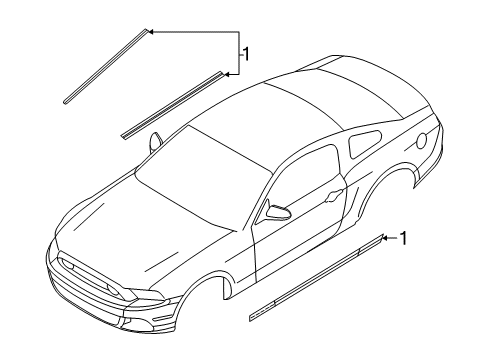2014 Ford Mustang Stripe Tape Diagram 1 - Thumbnail