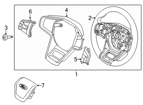 2021 Ford Bronco Steering Column & Wheel, Steering Gear & Linkage Diagram