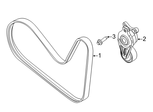 2017 Ford Explorer Belts & Pulleys Diagram