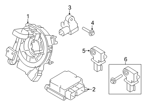 2018 Ford F-250 Super Duty Air Bag Components Diagram