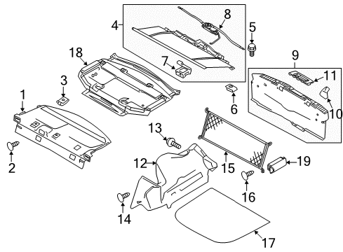2015 Ford Taurus Interior Trim - Rear Body Diagram