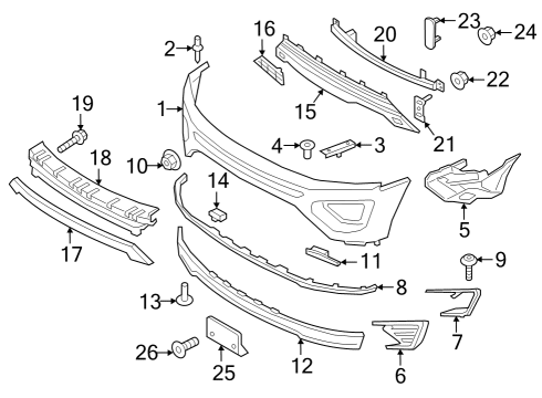 2019 Ford Expedition Front Bumper Diagram