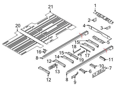2021 Ford Transit-250 Rear Floor & Rails Diagram 3 - Thumbnail