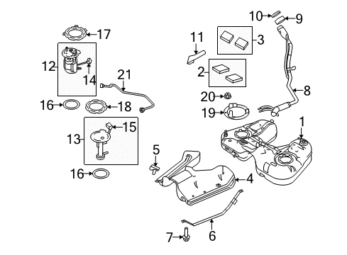 2012 Ford Taurus Fuel Pump Diagram for AG1Z-9H307-C