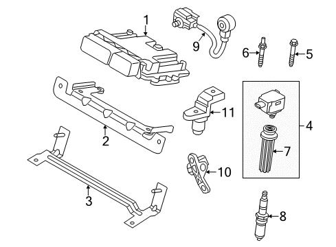 2012 Ford Explorer Lower Bracket Diagram for BB5Z-12A659-C