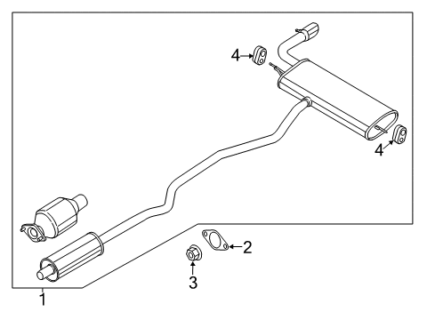 2014 Lincoln MKZ Exhaust Components Diagram 1 - Thumbnail