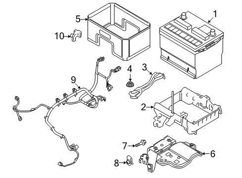 2009 Ford Flex Support Bracket Bolt Diagram for -W707374-S438