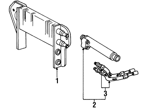 1998 Lincoln Town Car Oil Cooler, Power Steering Oil Cooler Diagram