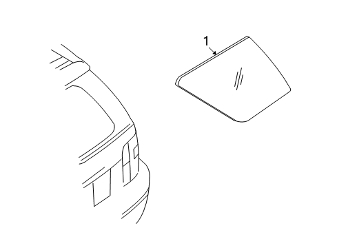 2007 Ford Freestyle Quarter Panel - Glass & Hardware Diagram