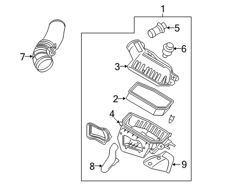 2006 Ford E-350 Super Duty Air Inlet, Engine Parts Diagram 3 - Thumbnail