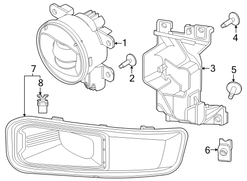 2023 Ford F-250 Super Duty Fog Lamps Diagram