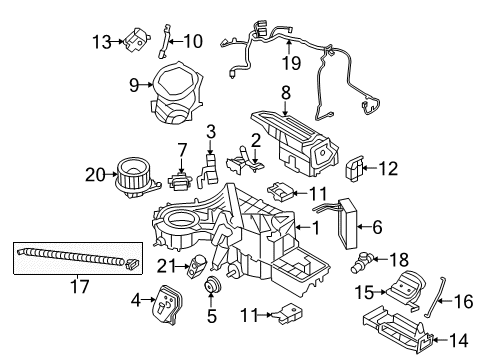 2011 Ford F-150 Door Actuator, Front Diagram for 8L8Z-19E616-C