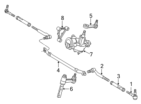 2000 Ford Expedition P/S Pump & Hoses, Steering Gear & Linkage Diagram