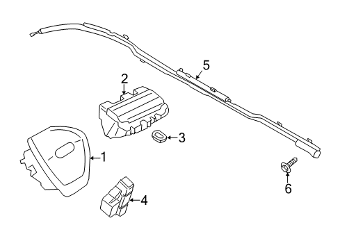 2014 Ford Transit Connect Air Bag Components Diagram