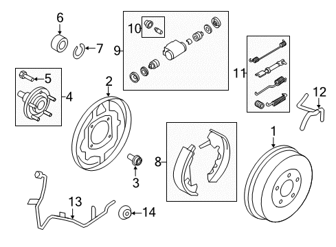 2012 Ford Escape Brake Components, Brakes Diagram 3 - Thumbnail