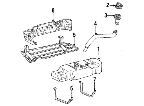 1997 Ford F-250 HD Throttle Cable Diagram for F1TZ-9A758-D