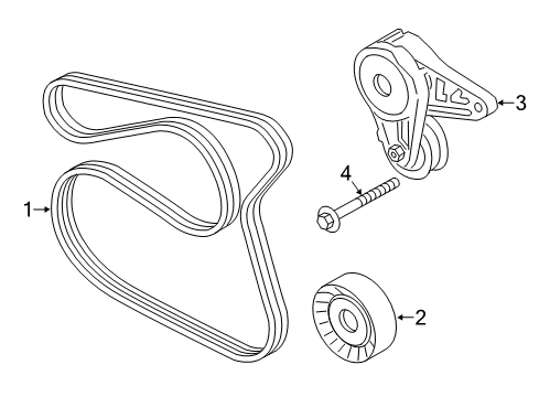 2019 Ford Fiesta Belts & Pulleys Diagram