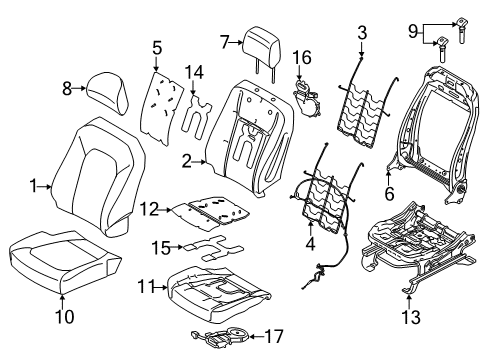 2020 Ford F-150 Front Seat Components Diagram 2 - Thumbnail