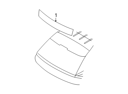 2008 Lincoln MKX Reflector Panel Diagram for 7A1Z-13A565-A