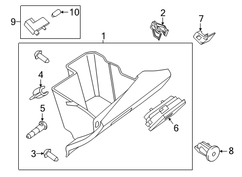 2021 Ford Transit Connect Glove Box Diagram
