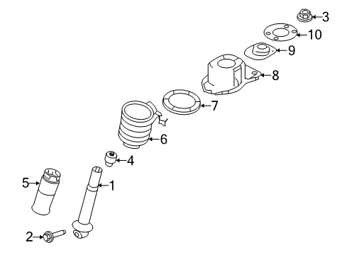 2009 Ford Taurus Struts & Components - Rear Diagram 1 - Thumbnail