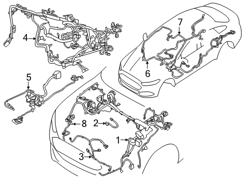 2013 Ford Fusion Wire Harness Diagram for BM5Z-9D930-A