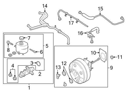 2023 Ford F-250 Super Duty Dash Panel Components Diagram 2 - Thumbnail