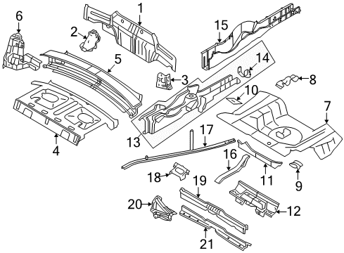 2006 Ford Mustang Rear Body Diagram 1 - Thumbnail