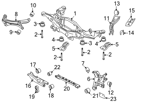 2009 Ford Taurus Rear Suspension, Control Arm Diagram 4 - Thumbnail