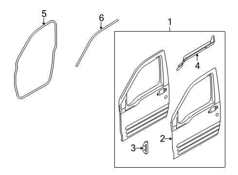 2012 Ford Transit Connect Front Door Diagram