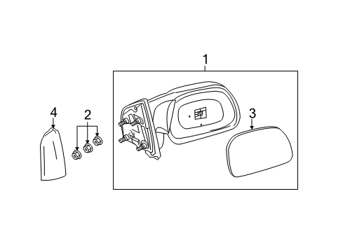 2013 Ford F-350 Super Duty Outside Mirrors Diagram 4 - Thumbnail