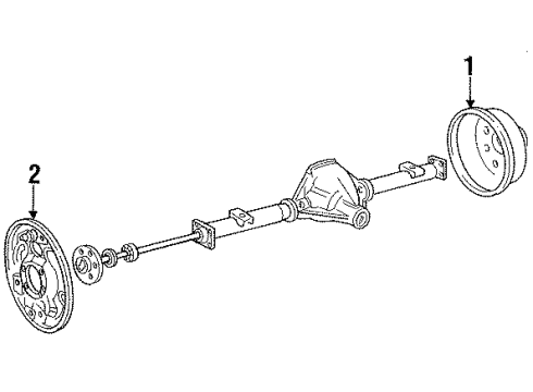 1993 Ford F-250 Rear Brakes Diagram