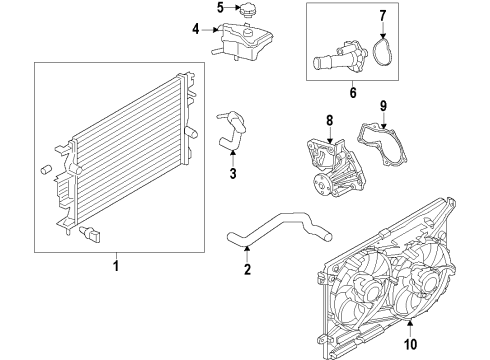 2013 Ford Fusion Fan & Motor Diagram for DG9Z-8C607-B