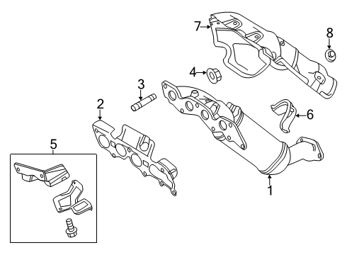2012 Ford Fusion Heat Shield Diagram for 9E5Z-5E258-A