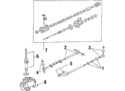 1986 Ford Bronco Steering Column & Wheel, Steering Gear & Linkage Diagram