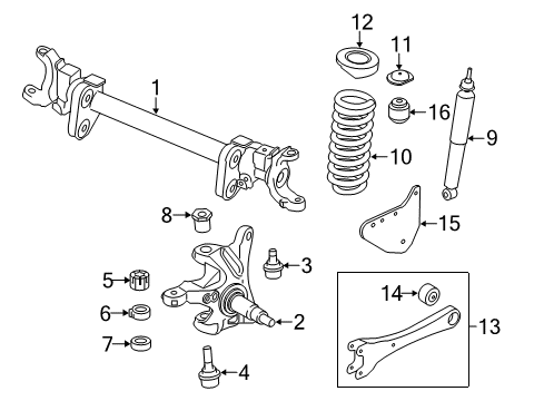 2017 Ford F-350 Super Duty Front Suspension Components, Stabilizer Bar Diagram 2 - Thumbnail