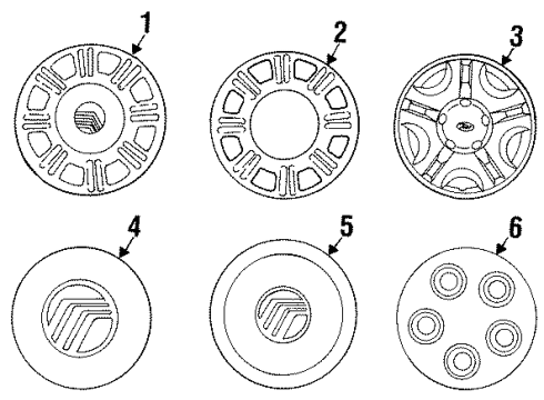 1996 Mercury Sable Applique Diagram for F6DZ-1141-BB