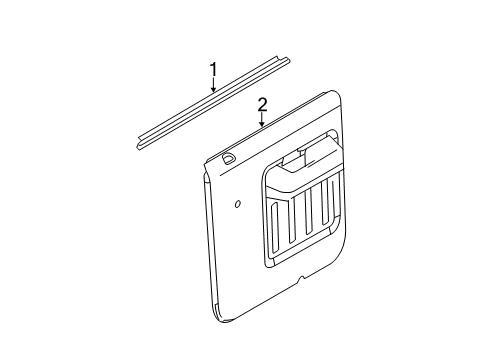 2014 Ford F-250 Super Duty Interior Trim - Rear Door Diagram